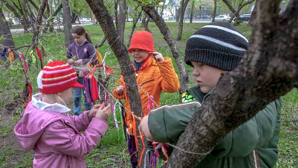 Дети в центре Новосибирска