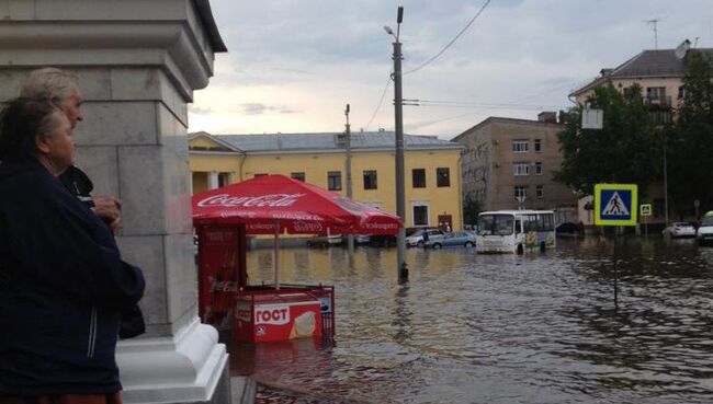 Последствия ливня в Ярославле