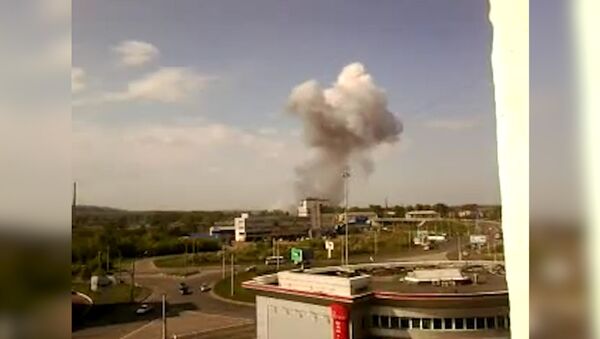 Пожар на складе пиротехники в Новокузнецке