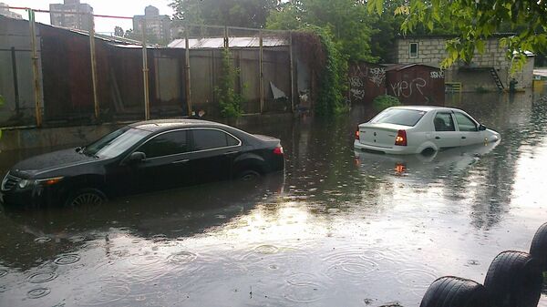 Потоп после дождя в Киеве