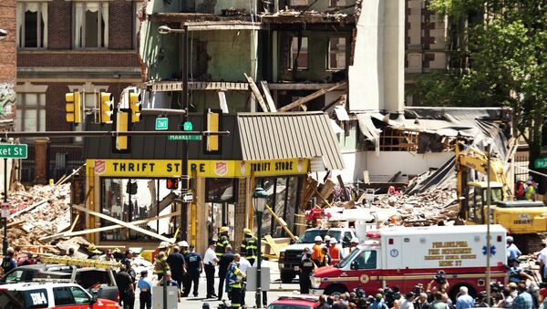 Обрушение здания в деловом районе Филадельфии