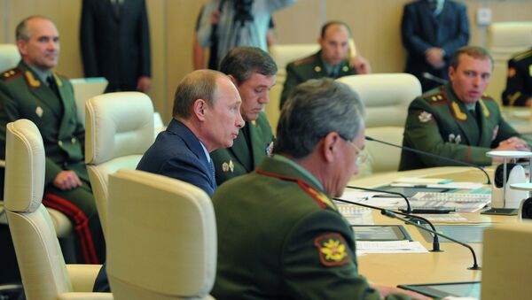 В.Путин посетил центральный командный пункт Вооружённых Сил РФ