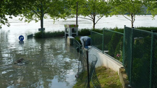 Наводнение в австрийском городе Хайнбург-ан-дер-Донау