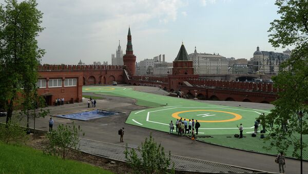 Вертолетная площадка в Кремле. Архив