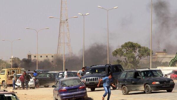 Вооруженное столкновение у бывшего штаба повстанцев в Бенгази, Ливия