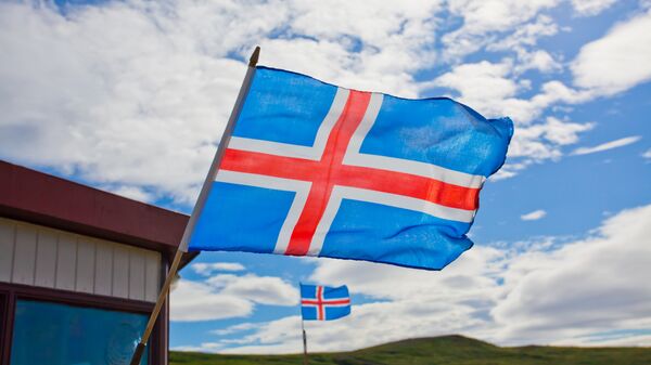 Флаг Исландии, архивное фото.
