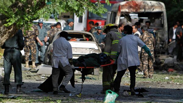 Последствия взрыва в Кабуле