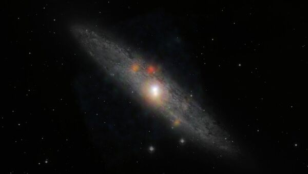 Галактика NGC 253 в созвездии Скульптора