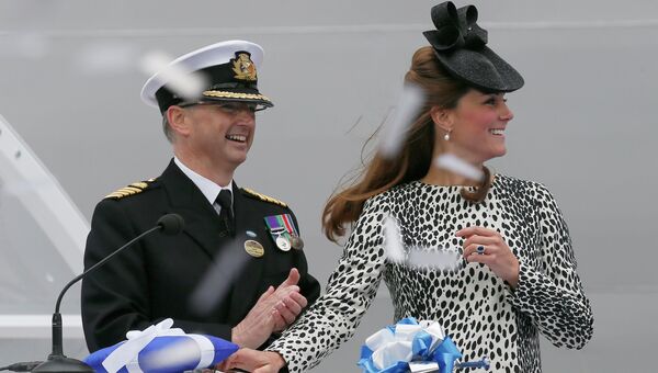 Герцогиня Кембриджская Кейт принимает участие в крещении круизного лайнера Royal Princess в Саутгемптоне