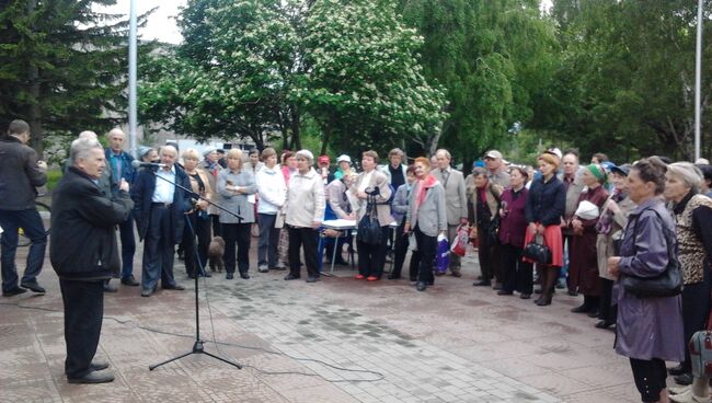 Пикет в защиту Нарымского сквера в Новосибирске, архивное фото