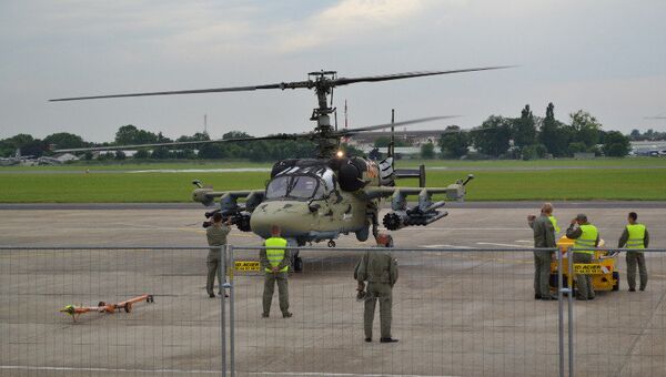 Вертолет Ка-52 на авиасалоне в Ле Бурже