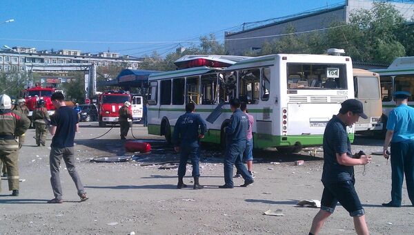 Взрыв в пассажирском автобусе в Якутске. Фото с места события