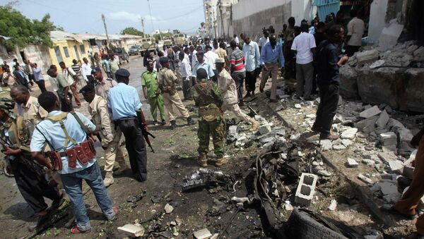 Последствия нападения на здание ООН в столице Сомали