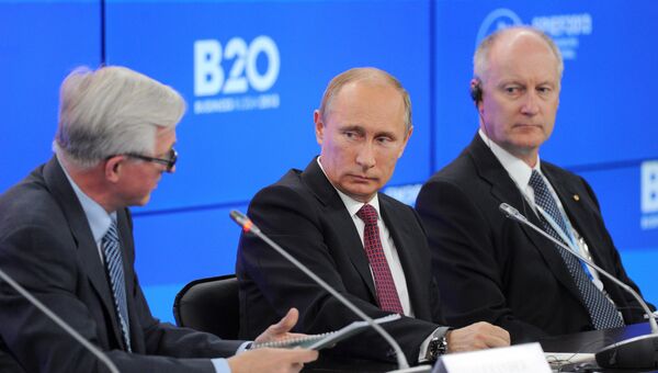В.Путин на саммите Деловой Двадцатки (В20) в Санкт-Петербурге
