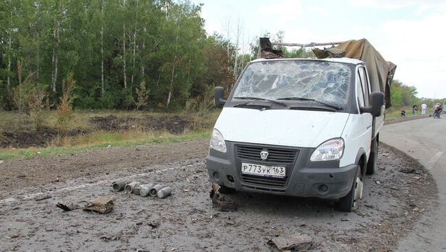 Трасса Самара - Волгоград после взрывов на полигоне