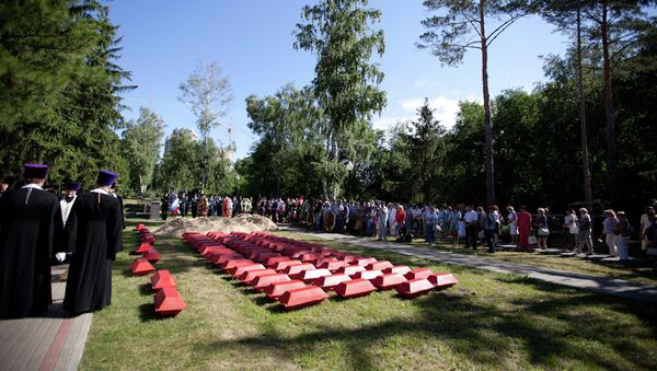 Перезахоронение останков советских солдат, погибших в сражениях за Воронеж