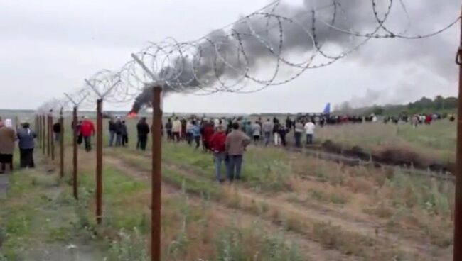 Пожар в поселке геологов в Воронежской области