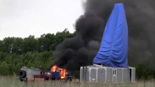 Пожар в поселке геологов в Воронежской области