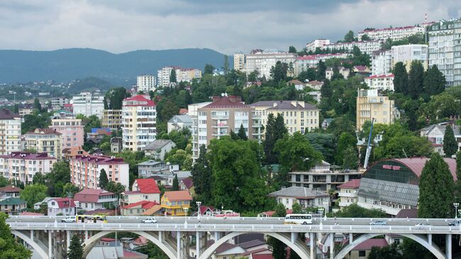 Вид на район Cветлана в Сочи