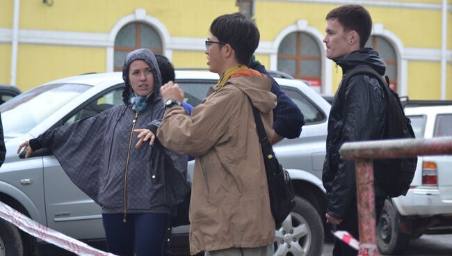 Съемки японского фильма приостановили движение в центре Владивостока