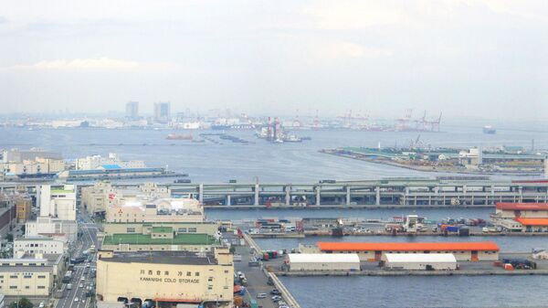 Портовая зона Кобе, Япония. Архивное фото