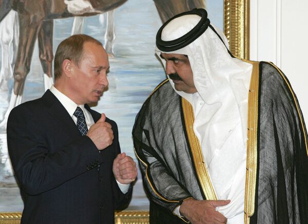Шейх Хамад бин Халифа Аль Тани и Владимир Путин