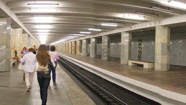 Станция метро Полежаевская в Москве. Архивное фото