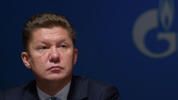 Председатель правления ОАО Газпром Алексей Миллер на годовом собрании акционеров