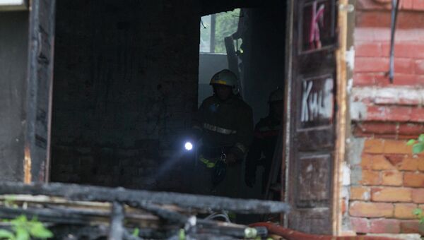 Пожар в здании бывшего Гуманитарного лицея