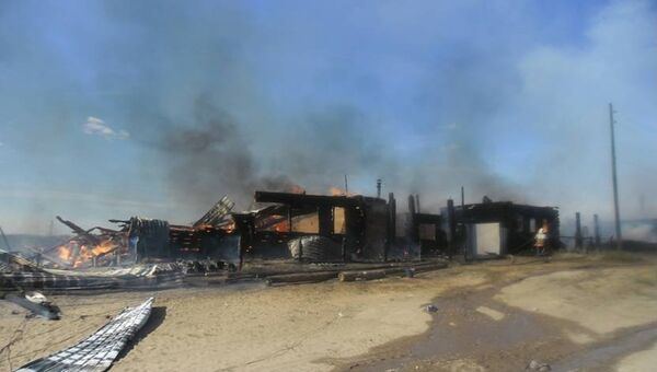 Пожар в селе Балдейка Кизнерского района Удмуртии