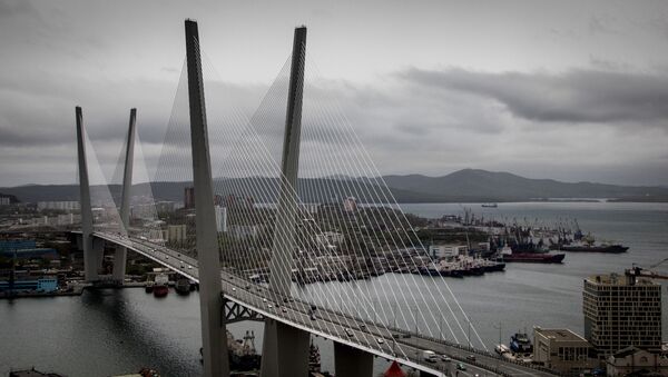Мост через бухту Золотой Рог во Владивостоке. Архивное фото