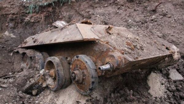 Танк Т-34, обнаруженный во время строительных работ в Израиле