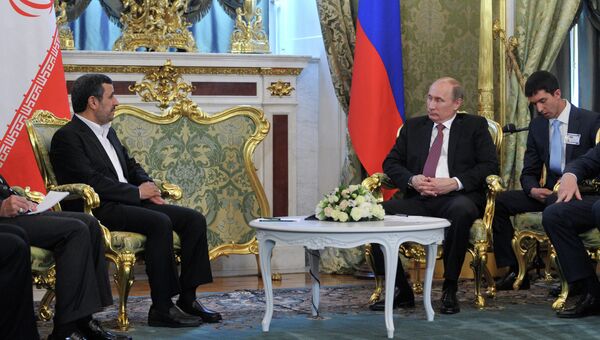 Встреча президента РФ Владимира Путина с Махмудом Ахмадинежадом