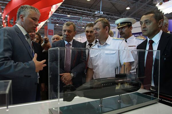 Открытие международного военно-морского салона в Санкт-Петербурге