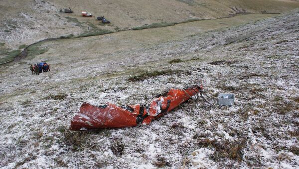 Обломки вертолета Ми-8, потерпевшего крушение в Якутии