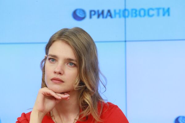 Наталья Водянова на пресс-конференции в РИА Новости