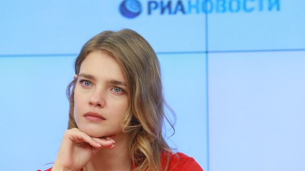 Наталья Водянова на пресс-конференции в РИА Новости