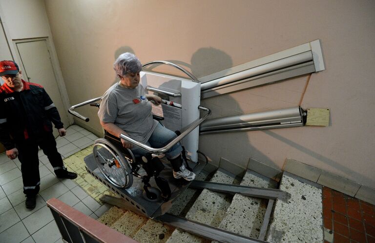 Подъемная платформа в жилом доме Подъемная платформа в жилом доме