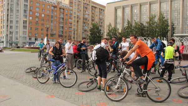 Велопробег  в Новосибирске, архивное фото