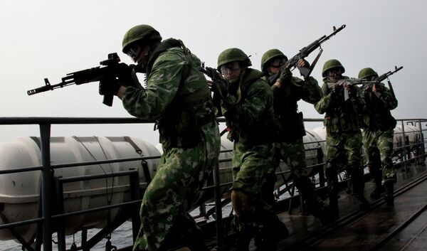 Спецназ на морских российско-китайских учениях под Владивостоком