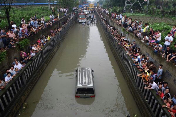 Последствия наводнения в Китае
