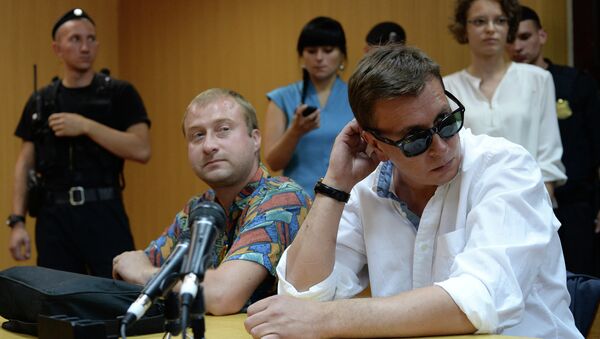 Адвокаты Кирилл Гончаров и Николай Герасимов на заседании суда по делу Магнитского