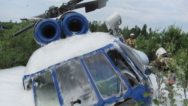 Авария вертолета МИ-8 в Томской области