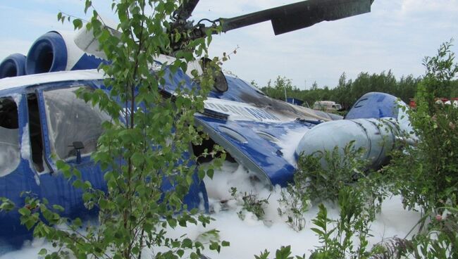 Авария вертолета МИ-8 в Томской области