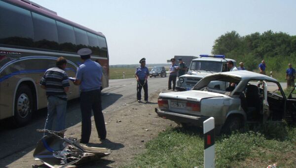 ДТП с участием автобуса в Ростовской области
