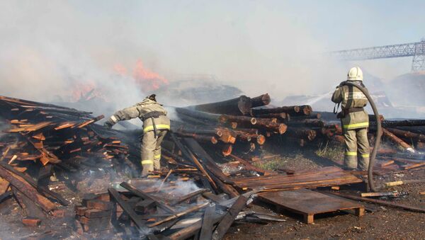 Пожар на ЛПК в Томске