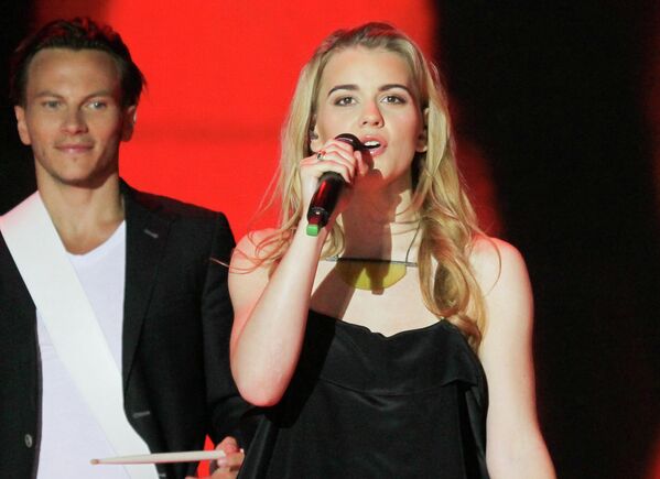 Победитель Евровидения 2013 певица из Дании Эмили де Форест в Витебске
