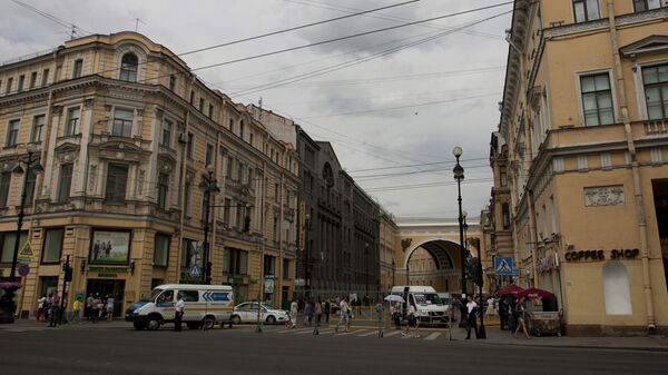 Угол Невского проспекта и Большой Морской улицы. Архивное фото