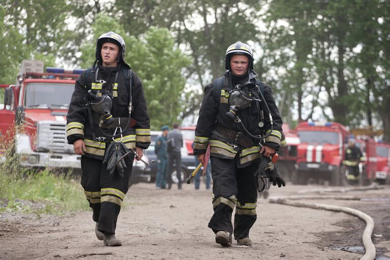 Пожар на территории бывшего Варшавского вокзала