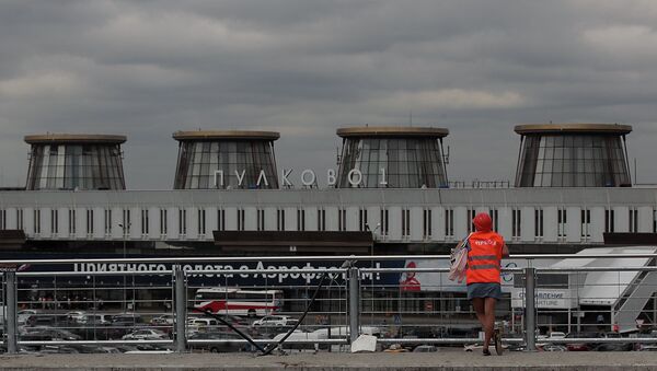 На строительстве нового терминала Пулково, архивное фото.